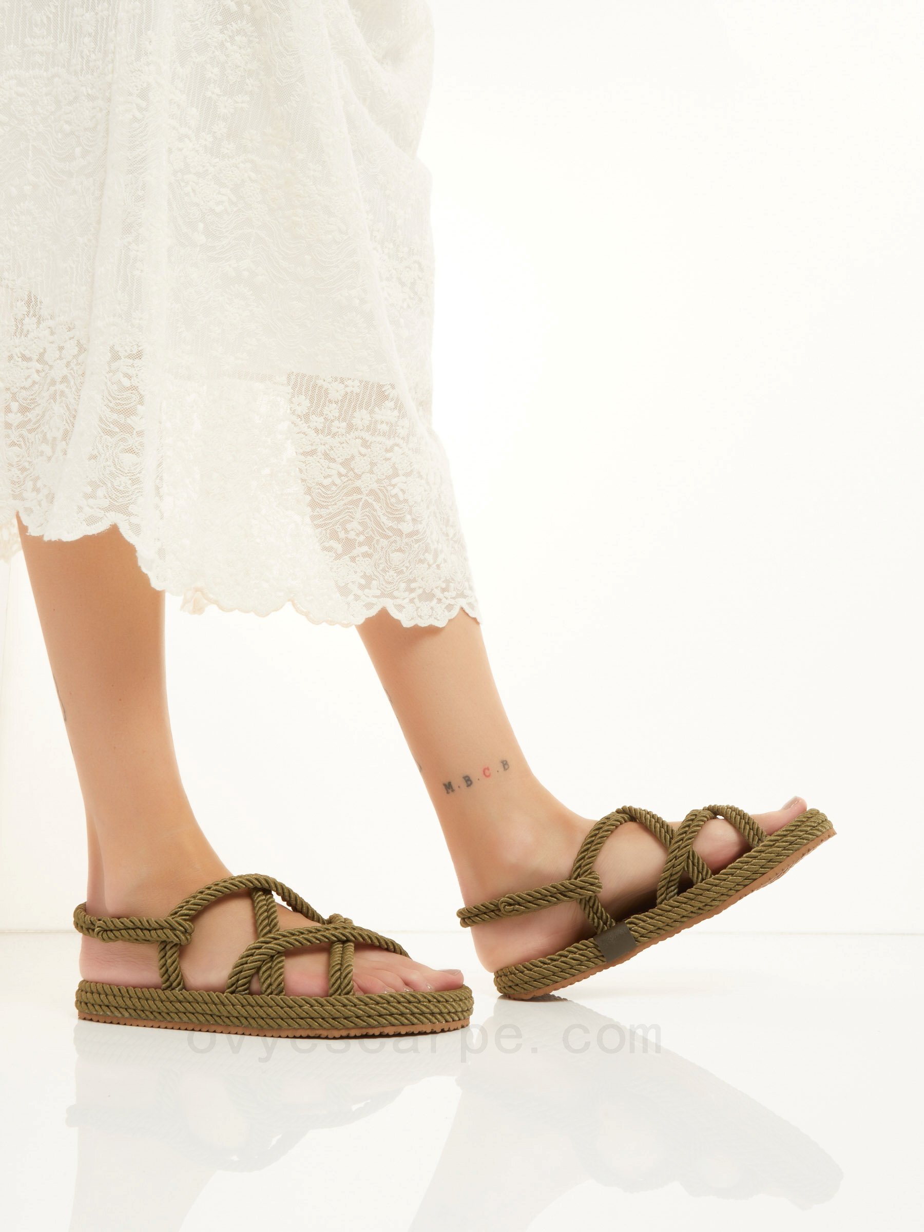 (image for) Shop Online Rope Flat Sandals F08161027-0709